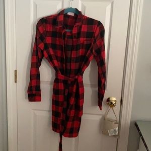 Flannel red dress
